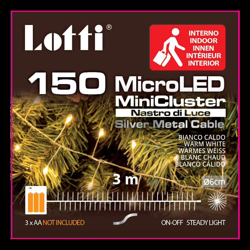 Luci di Natale con 150 minicluster da 3 mt | Lotti