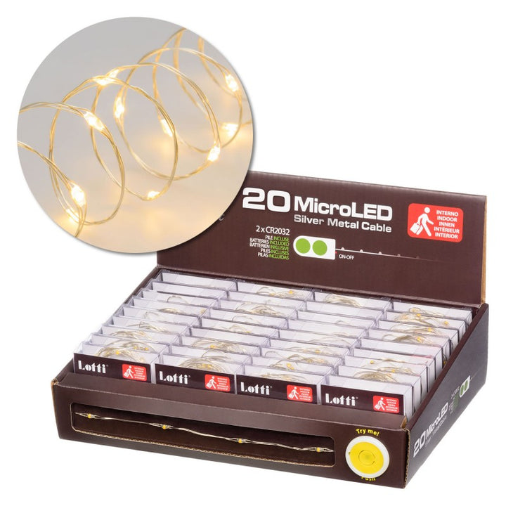 20 LED Bianco Caldo Interno Lotti