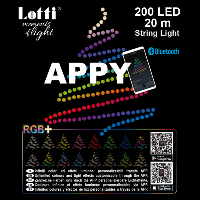 Luci natalizie 200 LED 20 m con bluetooth Lotti