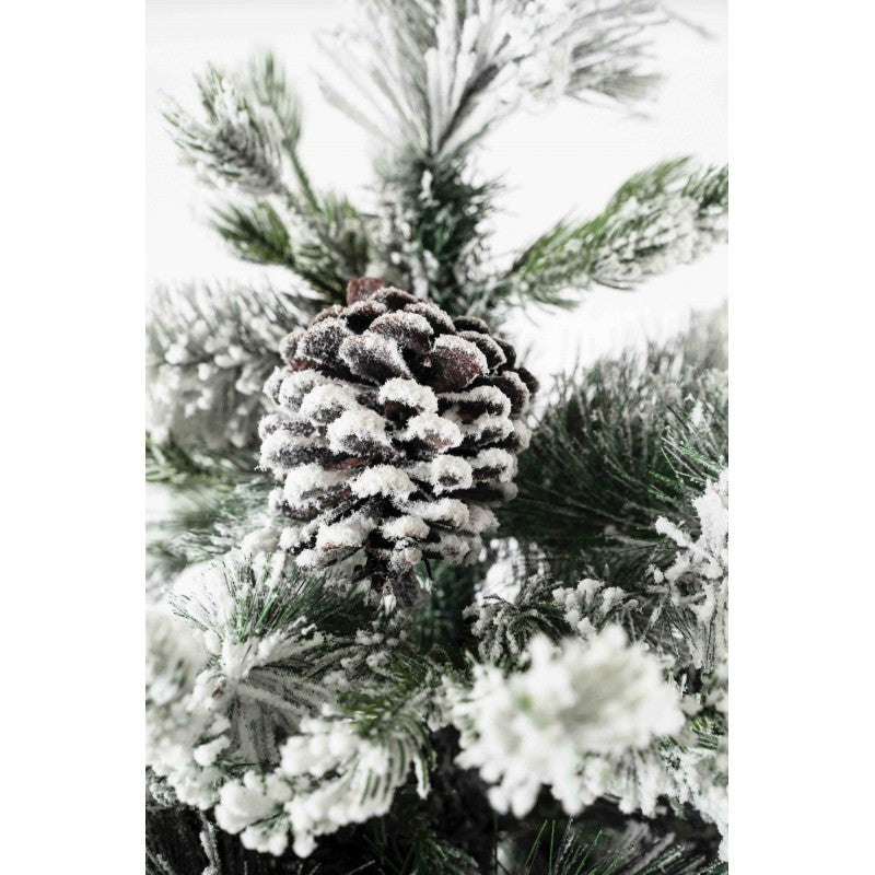 Albero di Natale innevato con pigne Big Sky | Xone
