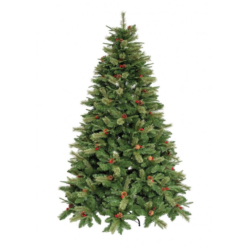 Albero di Natale con pigne e bacche 210 cm Gordon | Xone
