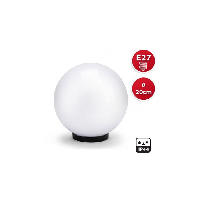 Apolux Sfera bianca per esterno E27 impermeabile