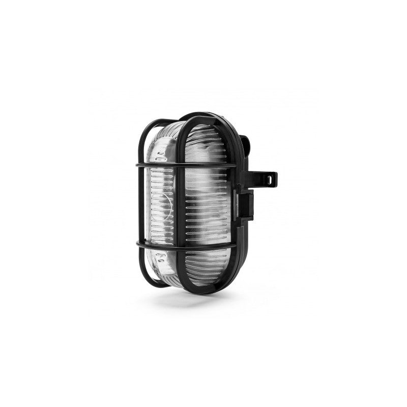 Applique Ip44 E27 ovale Nera