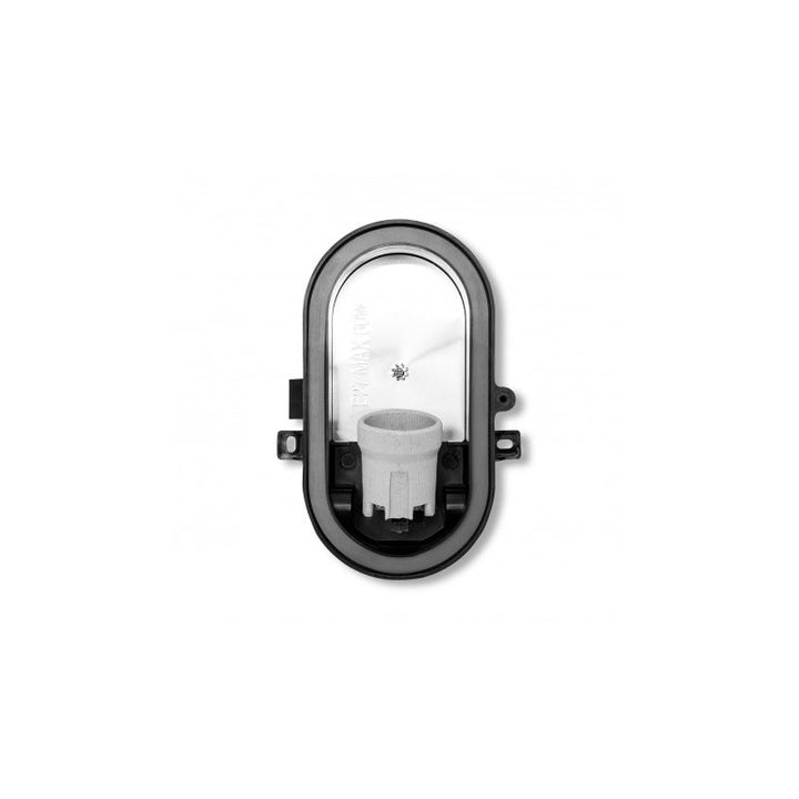 Applique Ip44 E27 ovale Nera