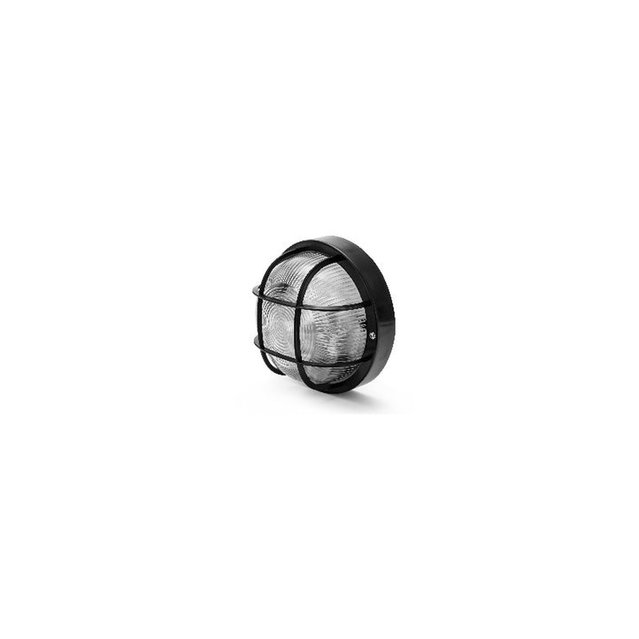 Applique Ip44 E27 tonda nera