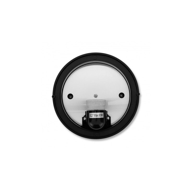 Applique Ip44 E27 tonda nera