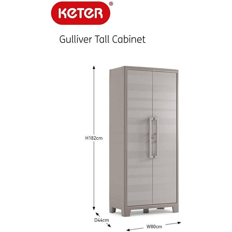 Armadio Alto Gulliver con ripiani Beige | Keter