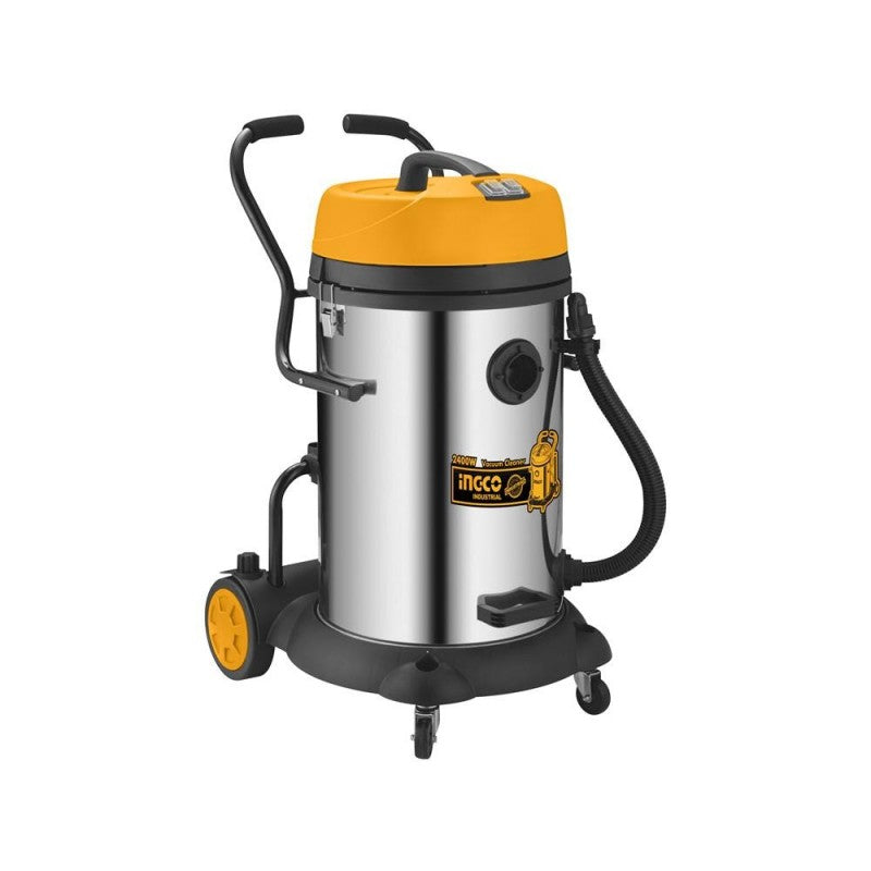 Aspirapolvere-liquidi inox 2x1200w 75lt