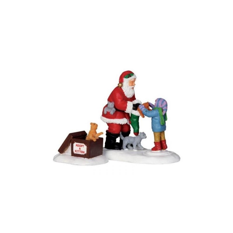 Babbo Natale e Gattini - Lemax