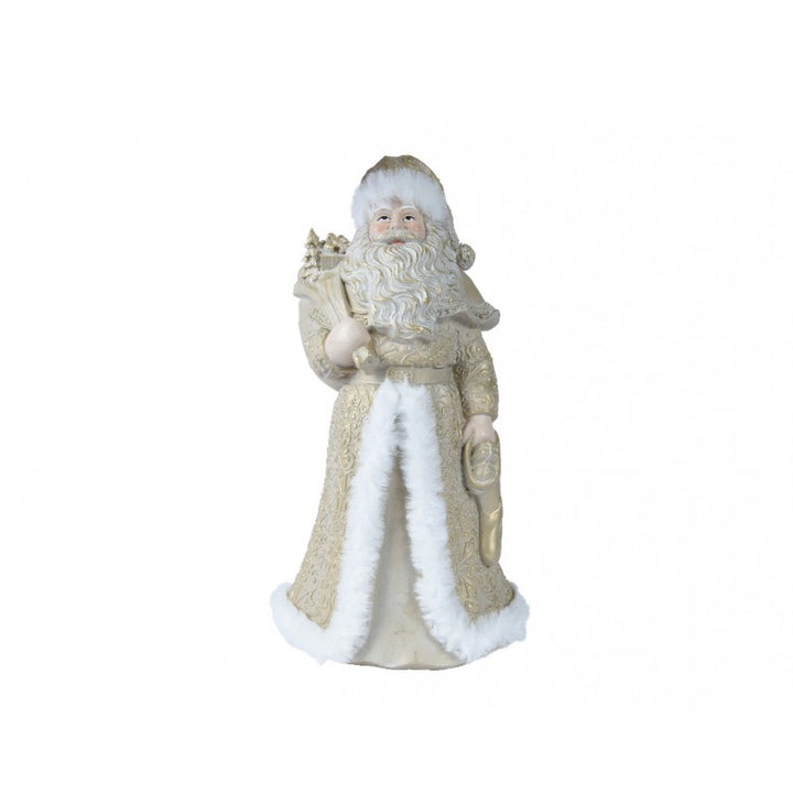 Babbo Natale in piedi Bianco/Oro