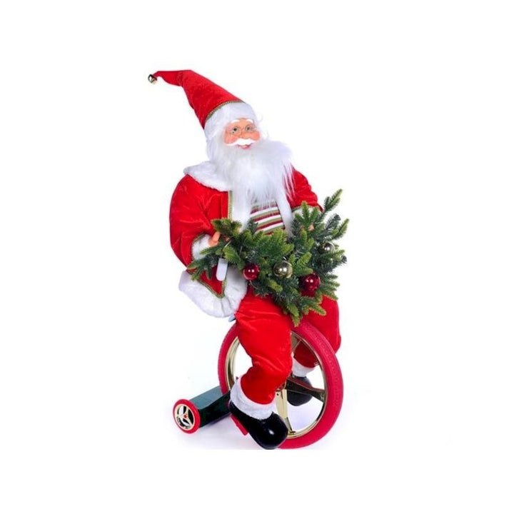 Babbo Natale su monociclo musica e movimento