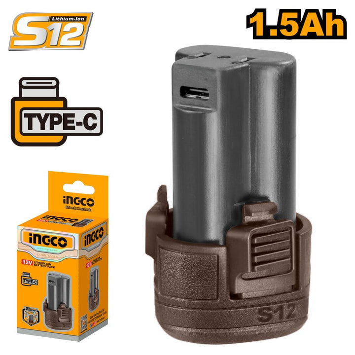 Batteria 1,5ah 12v Ricarica Con Cavo Tipo C