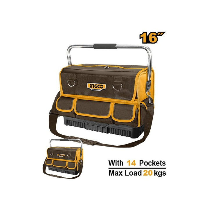 Borsa Porta Attrezzi 16" con 14 tasche e maniglia in acciaio