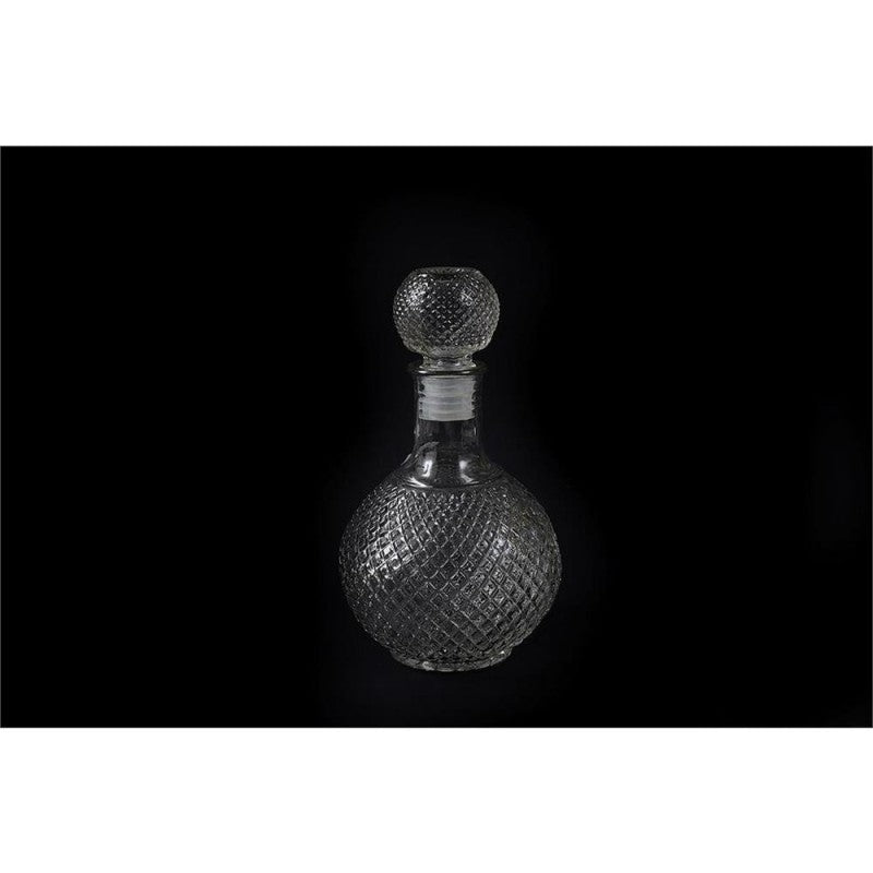 Bottiglia brandy rombus con tappo in vetro h.24cm
