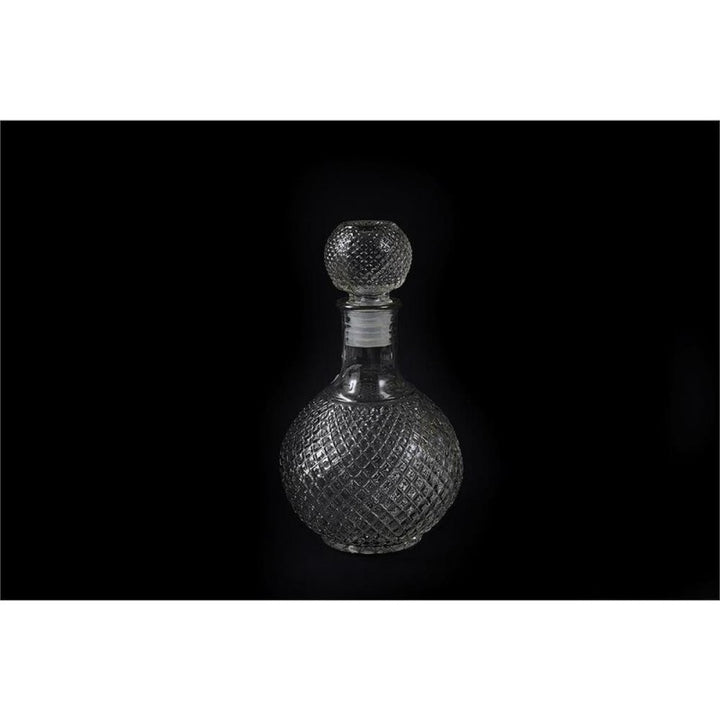 Bottiglia brandy rombus con tappo in vetro h.24cm