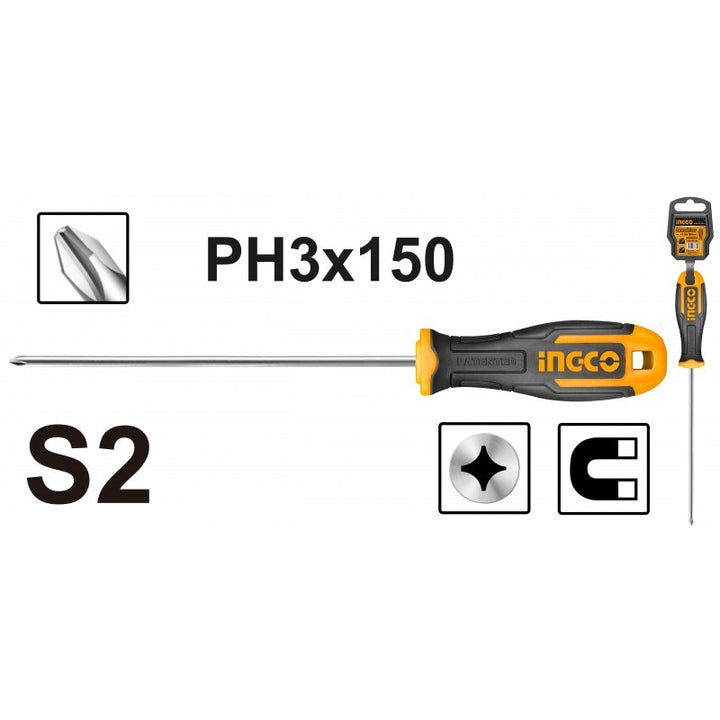 Cacciavite Phillips Ingco PH3x150 mm