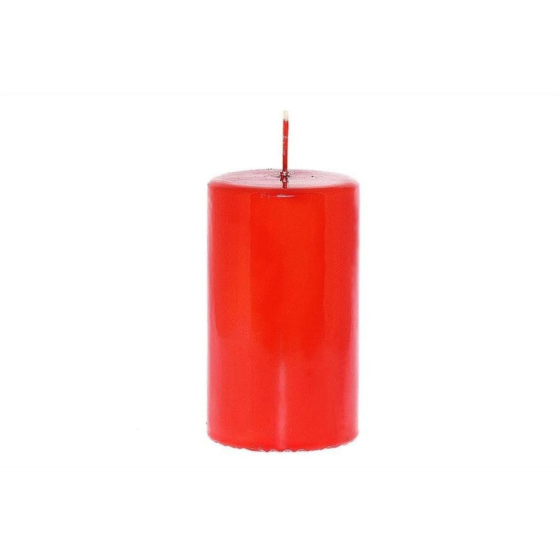 Candela pillar " lucid " h cm 15 x d 9 colore rosso