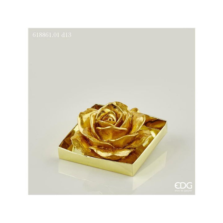 Candela rosa metal d.13cm oro