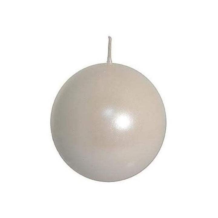 Candela sfera lucida bianco