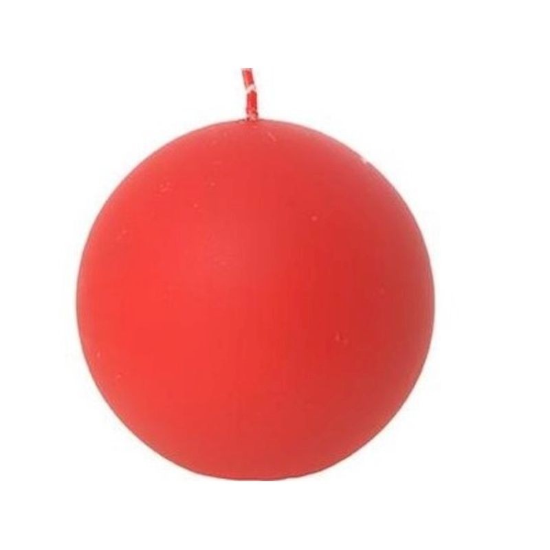 Candela sfera lucida bianco