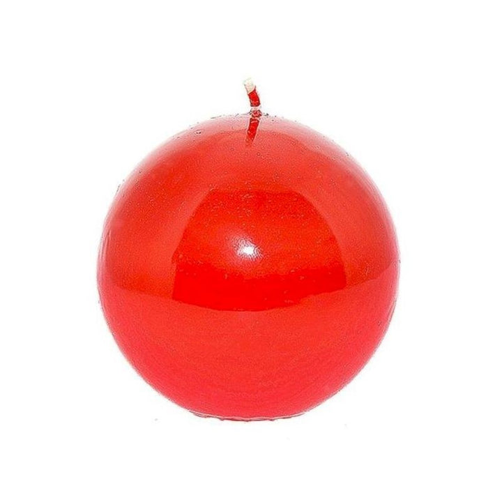 Candela sfera lucida bianco