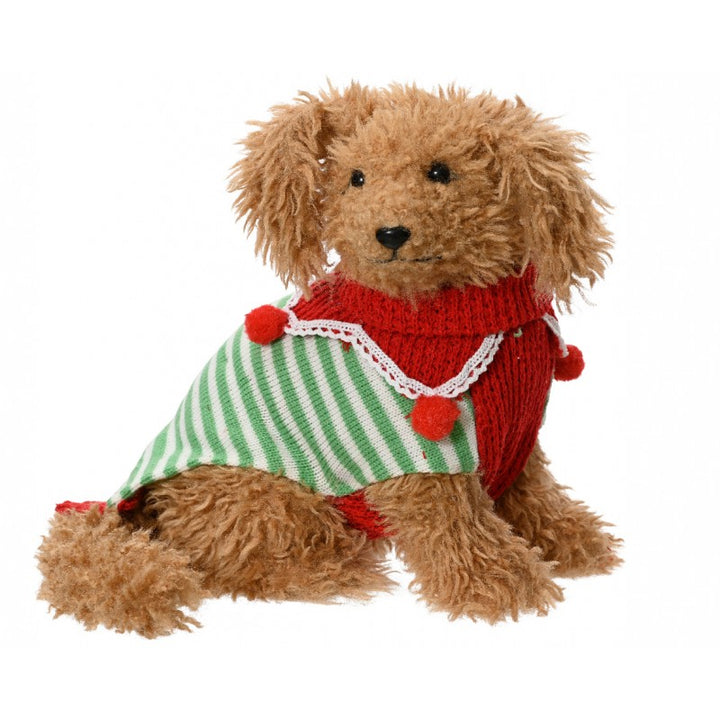 Cane in Poliestere con Maglione Natalizio