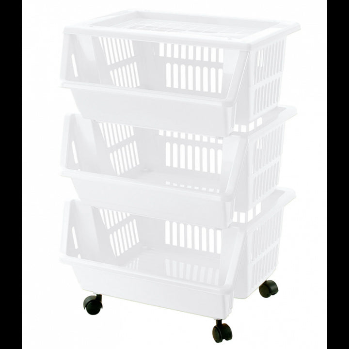Carrello da cucina portaverdure bianco