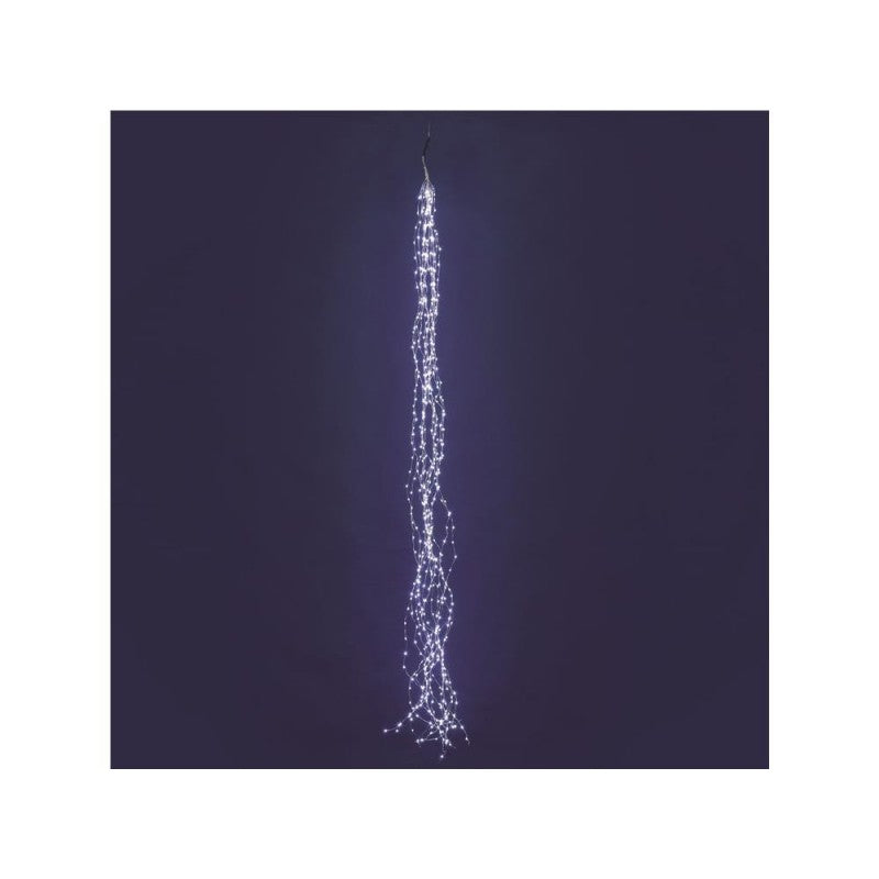Cascata 600 LED a luce fissa bianco freddo Metal Silver Lotti