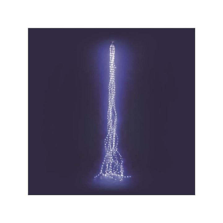 Cascata 900 LED Metal Silver a luce fissa Lotti