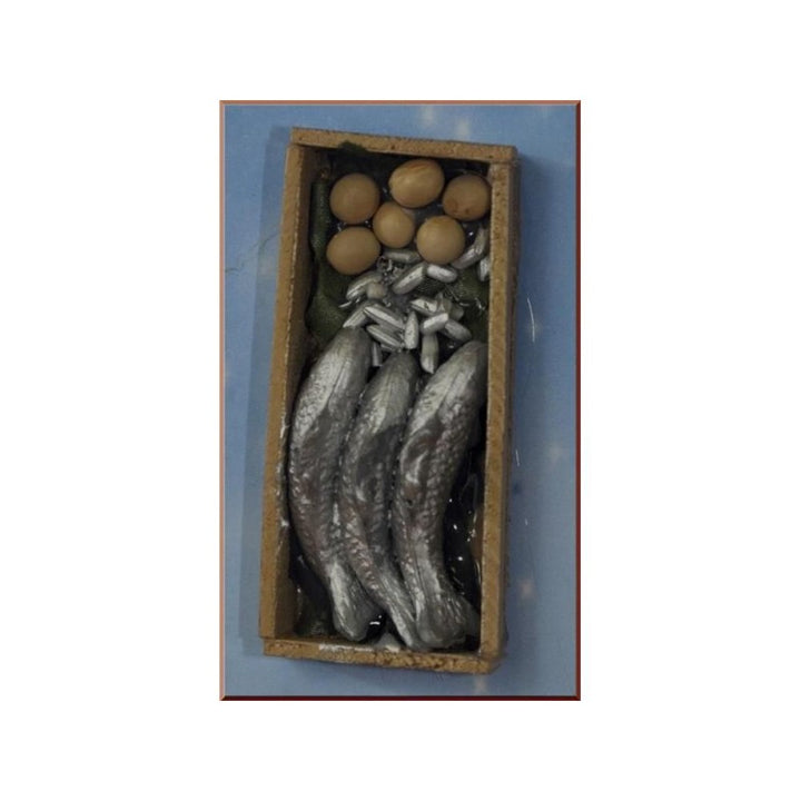 Cassetta con pesce 7x3 cm per presepe