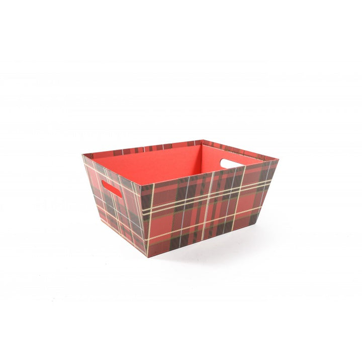 Cestino In Carta Gold Tartan