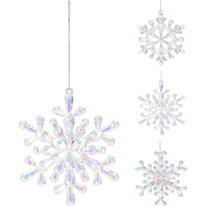 Decorazione di Natale Fiocco pensile iridescente h12 cm