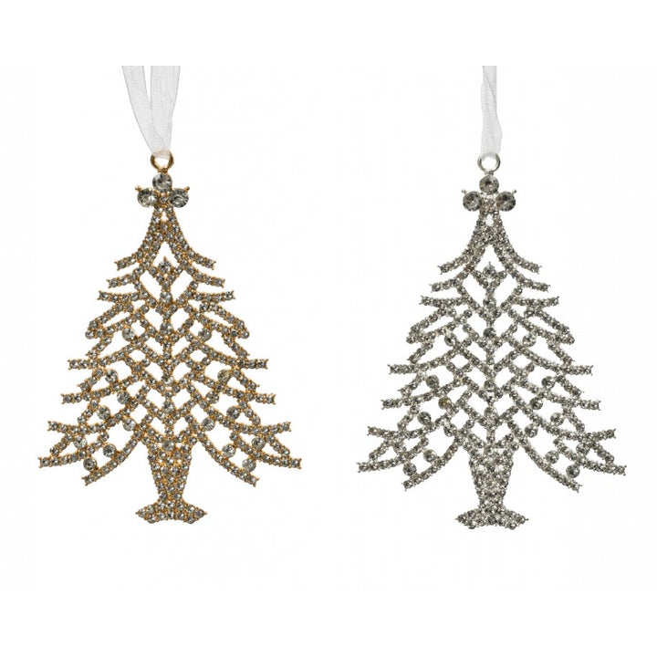 Decorazione per albero di natale con strass