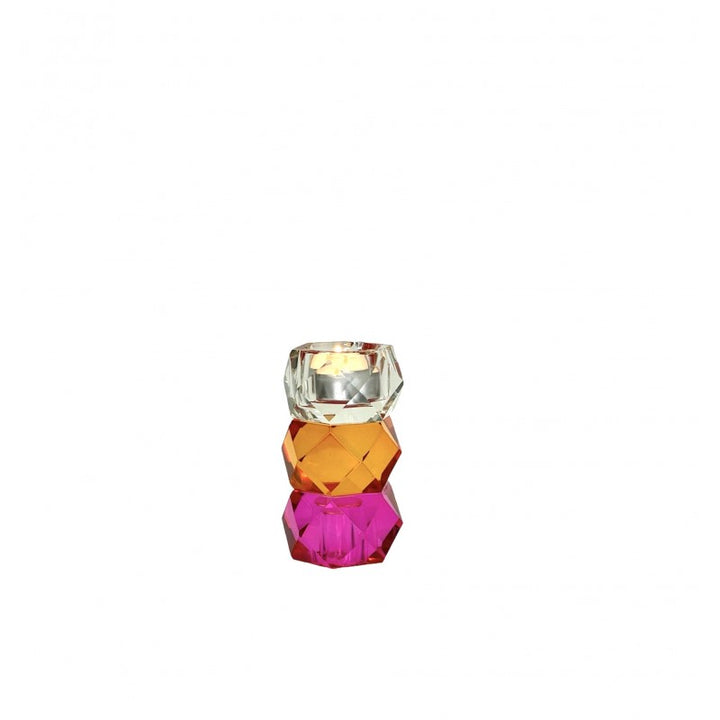 Porta Candela Diamond H.12cm
