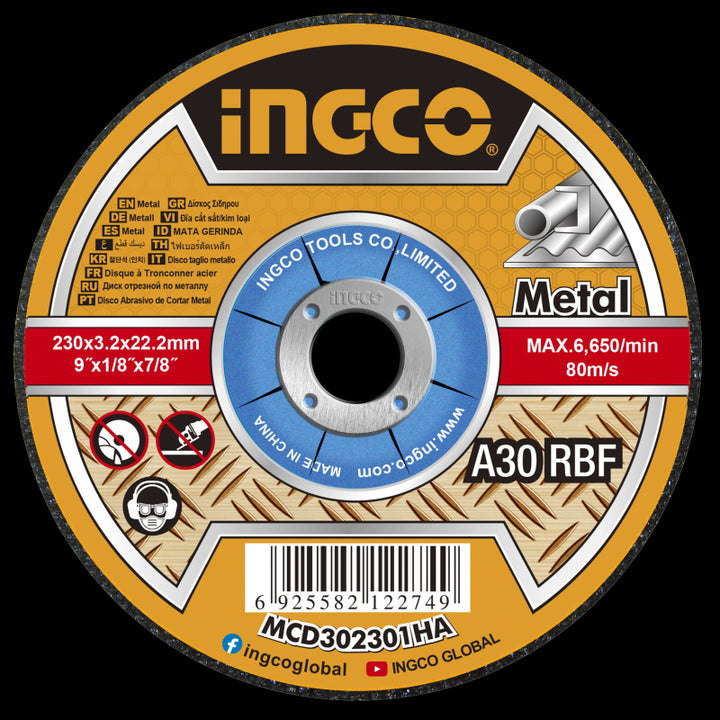 Disco taglio per metallo 230x3mm 25pz