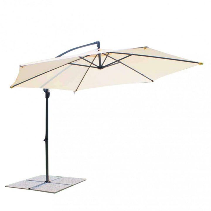Ombrellone Eris  P/L Ø 3cm Palo Nero Telo Beige