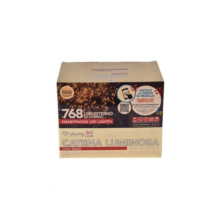 Catena 768 luce LED bianco caldo Mercury
