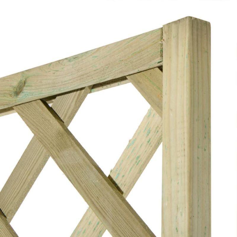 Fioriera con grigliato in legno impregnato 75x3x180h cm Verdelook