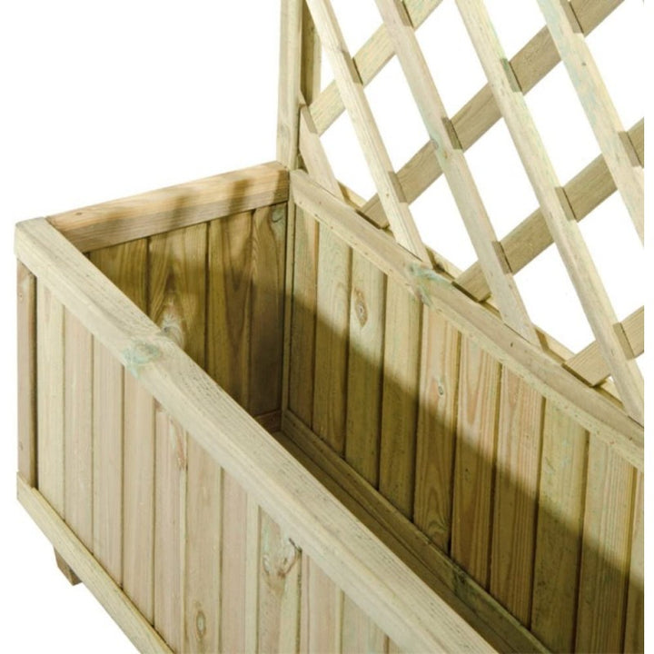Fioriera con grigliato in legno impregnato 90x3x180h cm Verdelook