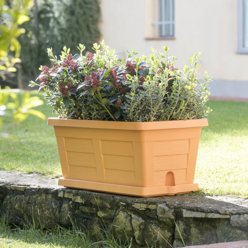 Fioriera legno cotto