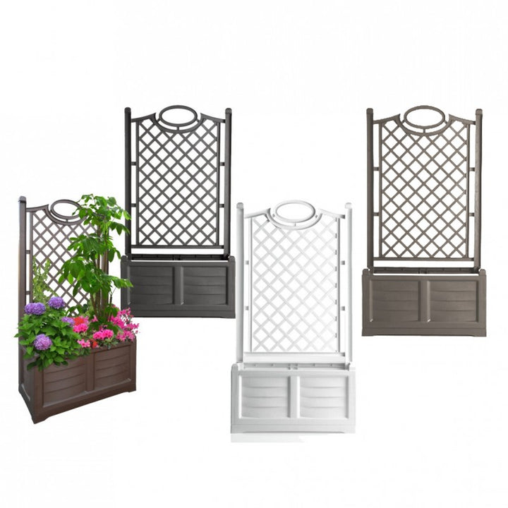 Fioriera con grigliato in plastica 80x42,5x150h cm Bama