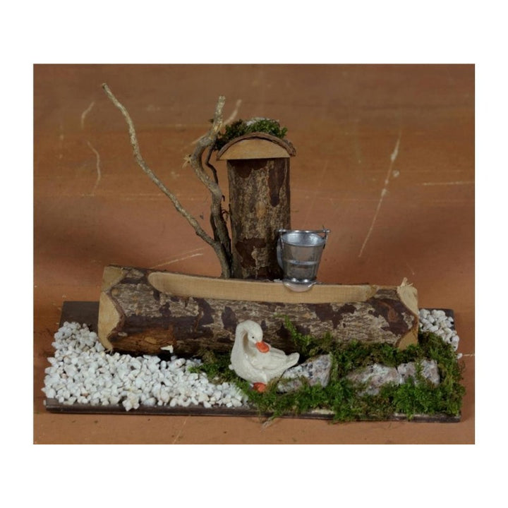 Fontana finta con anatra 17x8cm