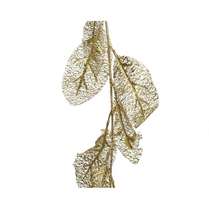 Ghirlanda Foglie Oro 190cm