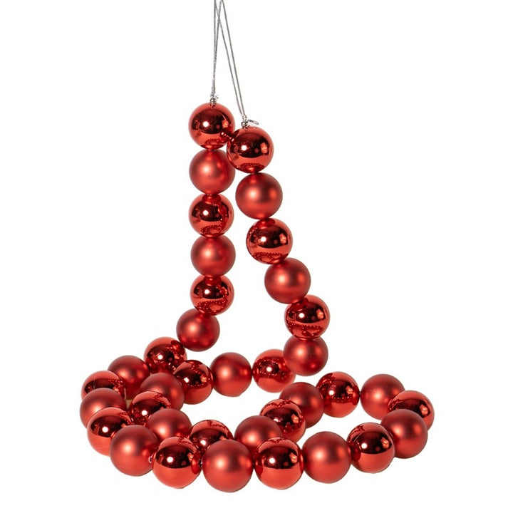 Ghirlanda Palle Rosse 180 Cm