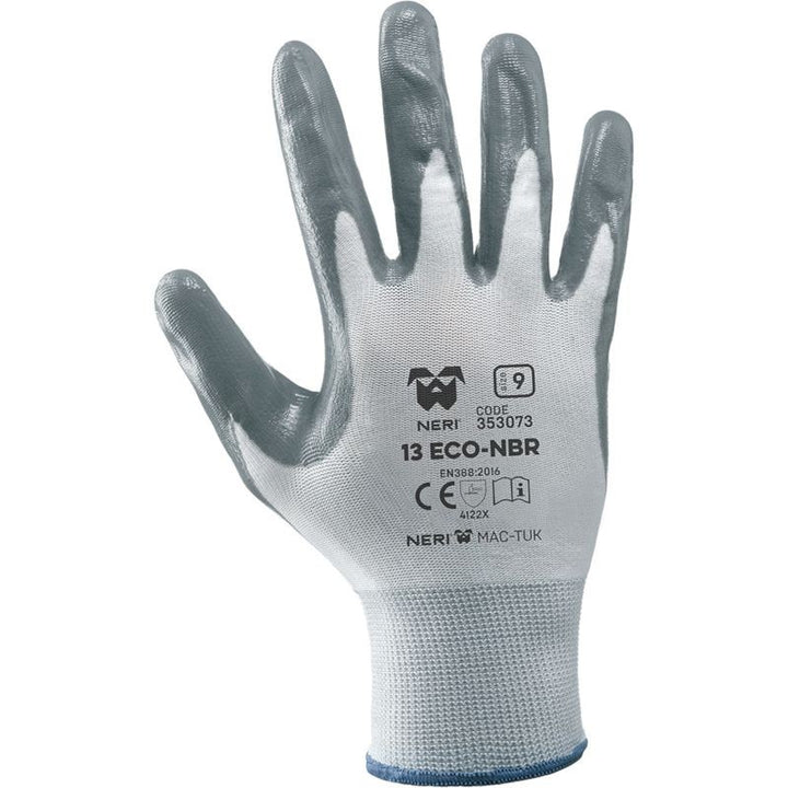 Guanti in filo continuo poliestere/nitrile 13 eco-nbr grigio