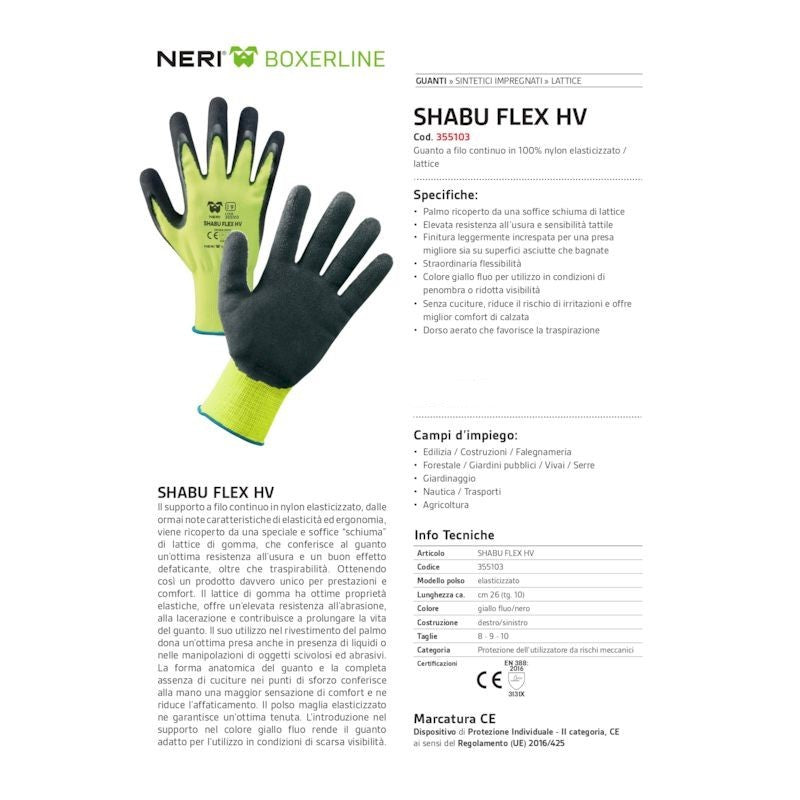 Guanti shabu flex hight visibility mis 10