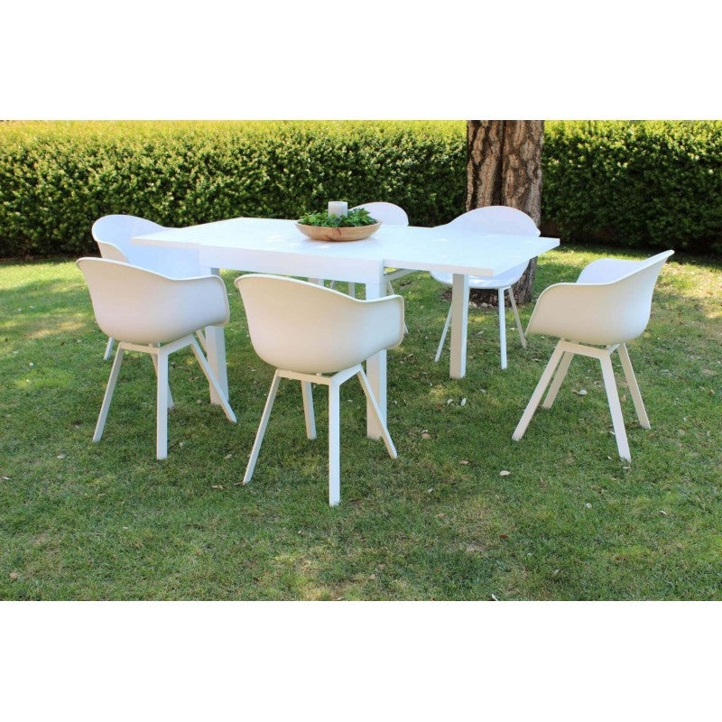 Tavolo Hawaii allungabile 90/180x90 Bianco