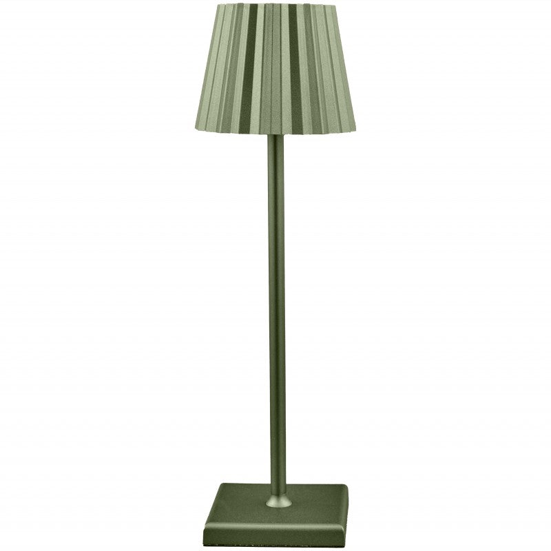 Lampada Touch Plisse Verde Oliva