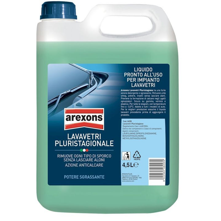 Lavavetri per tergicristalli pluristagionale da 4,5 litri Arexons