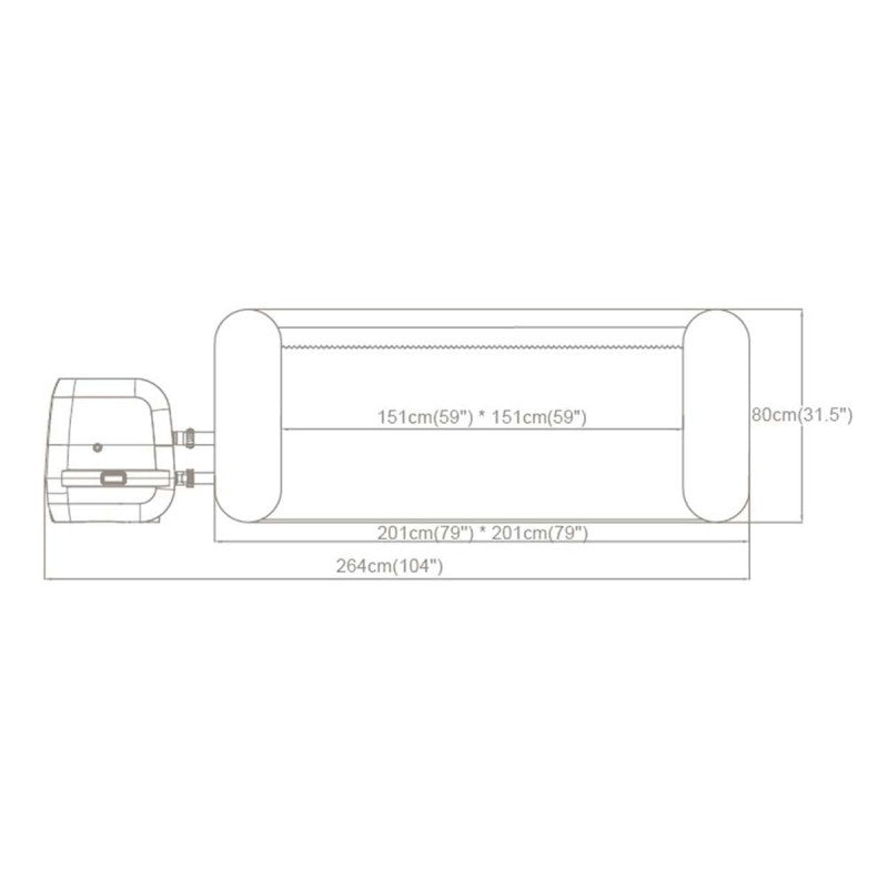 Lay-z-spa Hidrojet Maldive 201x201x80cm